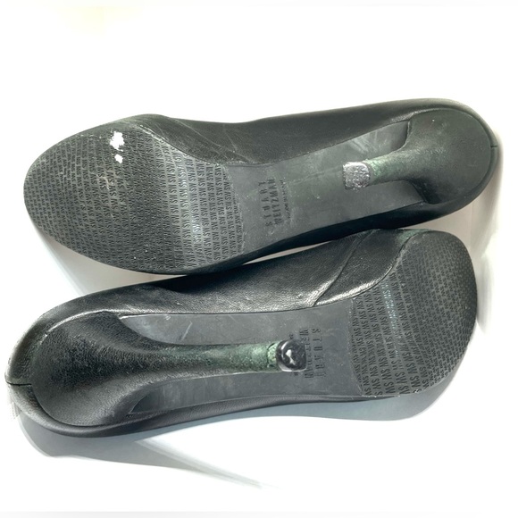 Stuart Weitzman 7.5 Black Leather Platform Heel! Read Description 4 Condition! - Picture 11 of 17